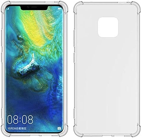 TIYA Case Clear for Huawei Mate 20 Pro TPU Four Corners Cover Transparent Soft