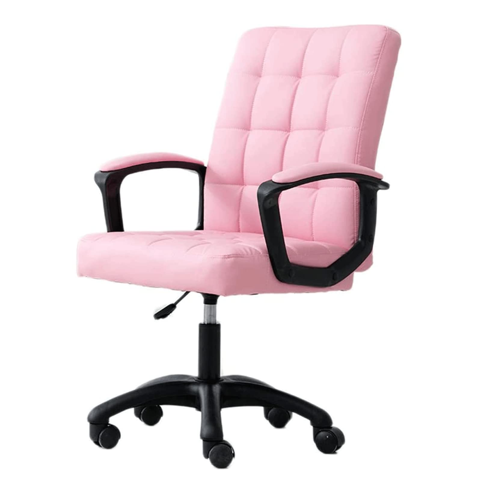 WDSOPK Ergonomic Leather Desk Chair with Adjustable Height and ° Rotation Ideal for Home Office Managerial Positions and Executive Use Features Firm Seat Cushion for Comfort(Pink-A)