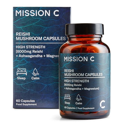 Mission C Reishi Mushroom with Magnesium & Ashwagandha Capsules