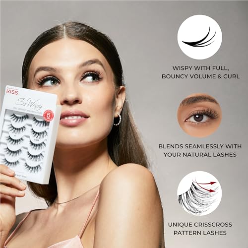 Kiss KCUR01 So Wispy Curated Collection Of Bestselling False Eyelash Styles Multipack thumb #5