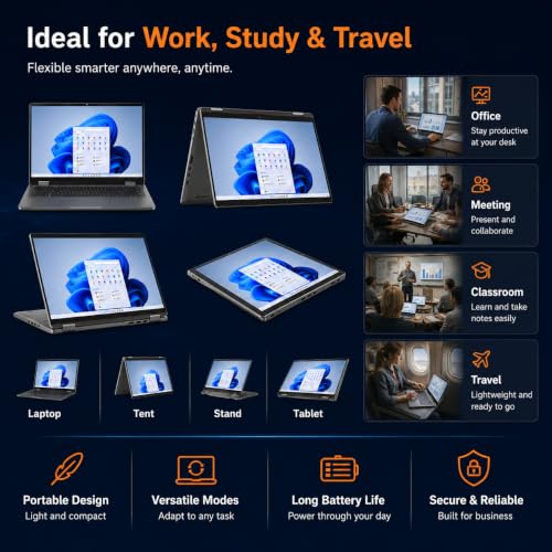 Image of J-Tech Digital Dell Latitude 3340 2-in-1 13.3 inch FHD Touch, Intel Core i5-1335U, 16GB LPDDR5, 256GB / 512GB / 1TB SSD, Windows 11 Pro