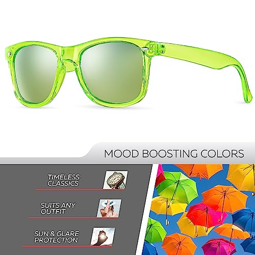 Image of Retro Rewind Polarized Sunglasses for Women Men - UV400 Classic Square Vintage Shades Trendy Unisex Sun Glasses