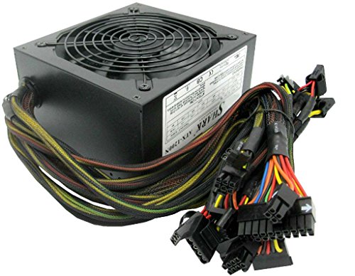 1200W (Peak) Gaming Computer Silent Smart Fan 6X SATA 4X PCIe SLI 80+% High Efficiency ATX 12V PC Power Supply