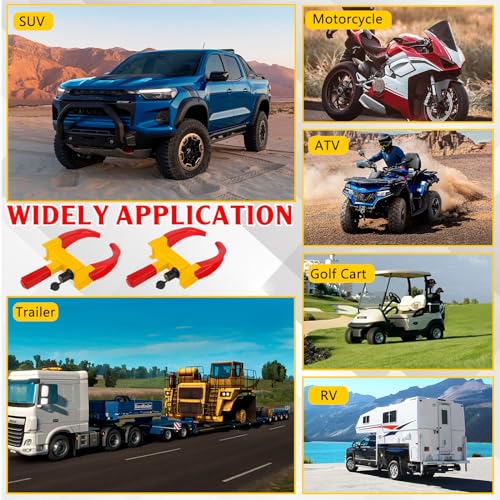 Opl5 JB-330-2 Wheel Lock, 2 Packs Universal Wheel Clamp Lock,Heavy-Duty Car Security Trailer Tires Wheel Lock,Adjustable Trailer Wheel Lock Tires Anti Theft thumb #6