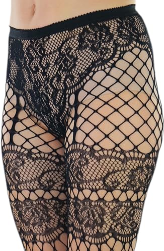 Image of ToBeInStyle Women's Faux Print Suspender Garter Sheers Pantyhose