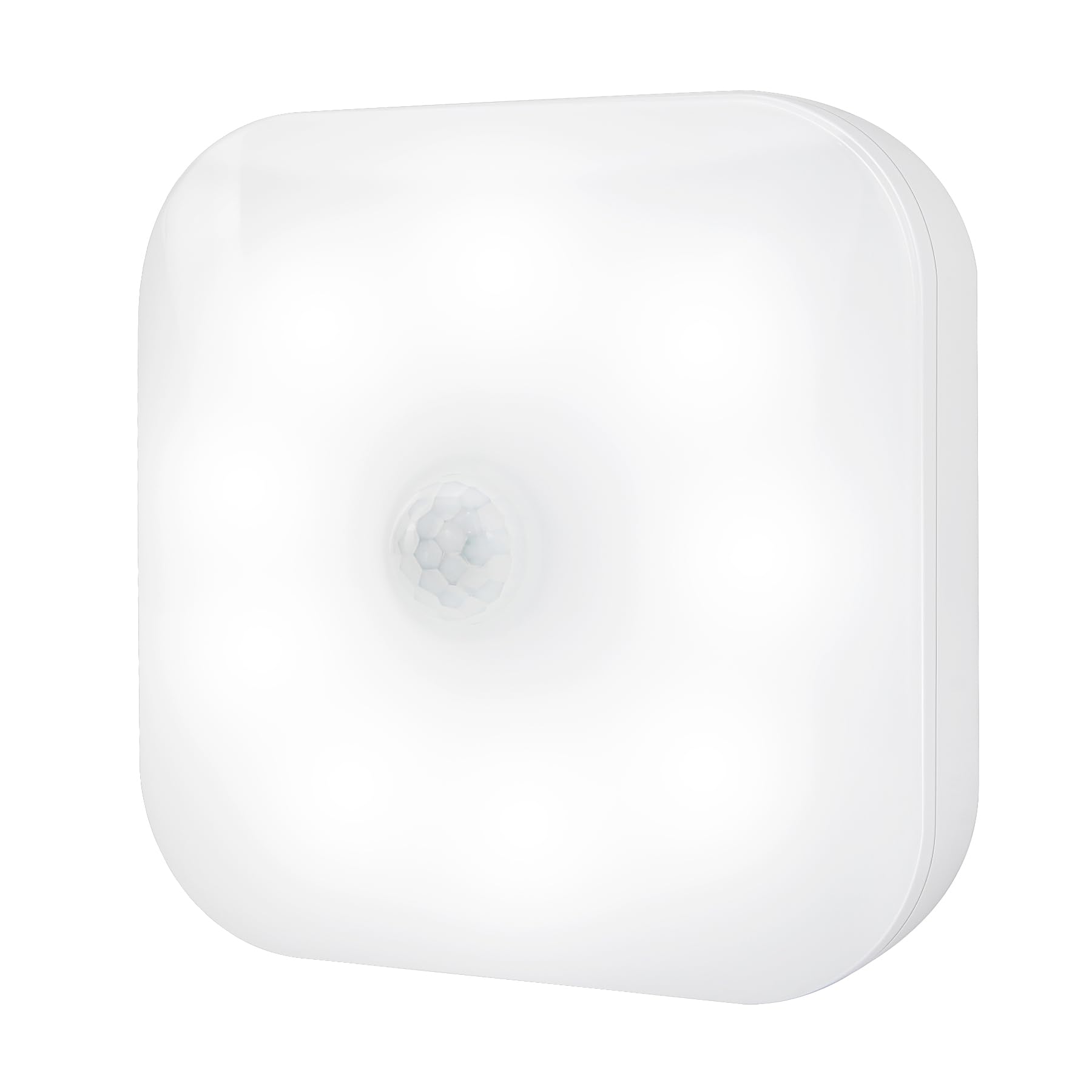 BIGMONAT Wireless Motion Sensor LED Lights, Battery Operated, Embedded Ceiling Lights, Outdoor and Indoor Bedroom, Kitchen Ceiling Lights, Modern Night Lights, White