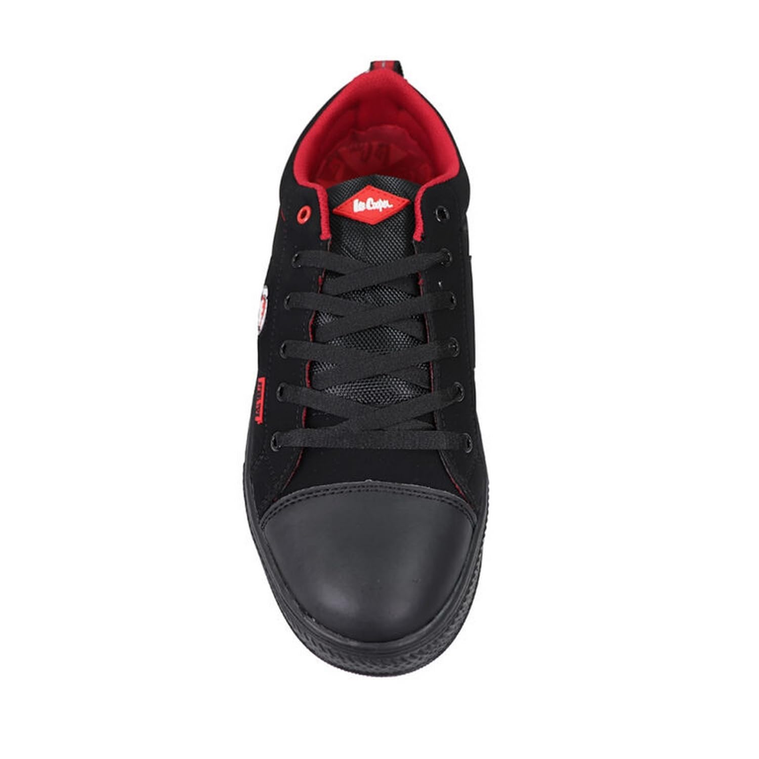 Lee Cooper werkkleding LCSHOE054 Heren Womens Unisex PU/Nubuck leer Retro werk veiligheid laarzen Honkbal Trainer Schoenen, UK 6/EU 40, Zwart, 1