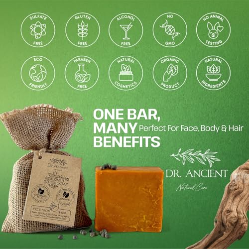 Image of Dr.Ancient Wild Pistacia Bittim Soap Bar, Organic Soap Bars Handcrafted the Traditional Way, Natural Chemical-Free, Vegan, Used for Face Wash, Body Wash, Hand Cleansing and Skin Care