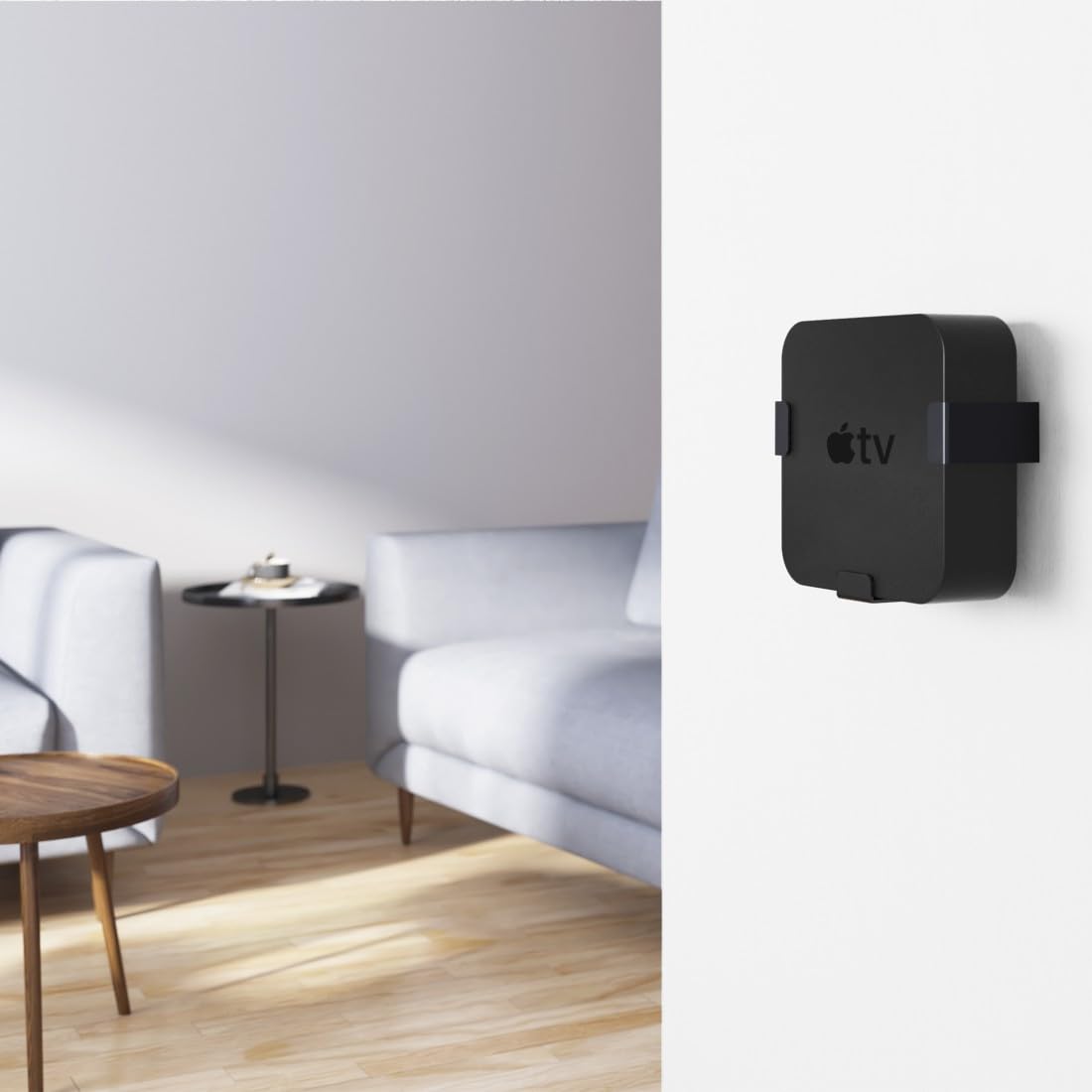 Hama Uchwyt ścienny do Apple TV HD (4. generacji)/4K (1./2./3. generacji), magnetyczny (do montażu Apple TV Box na ścianie lub telewizorze, z kołkami rozporowymi i śrubami VESA) czarny