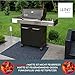 LILENO HOME Grill u. BBQ Matte 100 x 120 cm (Anthrazit) - als perfekte bodenschutz Unterlage für Gas u. Holzkohlegrill - Grillunterlage Bodenschutzmatte für Familien-Grillabend auf der Terrasse