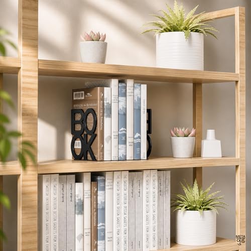 Image of 2 Heavy Duty Metal Bookends for Books | File, CD, Book Holder, & Durable Book Stand for Home, Office, School & Study Table Heavy Duty bookends (Set of 2) (Books)