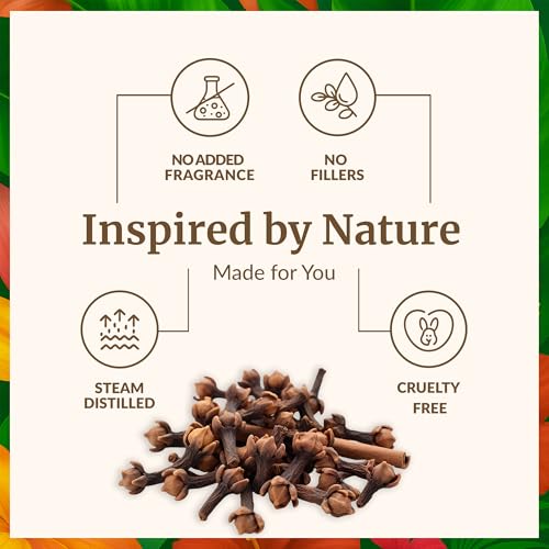 Image of SVA Clove Essential Oil Organic - 4 Fl Oz - 100% Natural Organic Clove Oil - for Diffuser, Hair Care, Face, Skin Care, Aromatherapy, Scalp and Body Massage, Soap and Candle Making - with Dropper