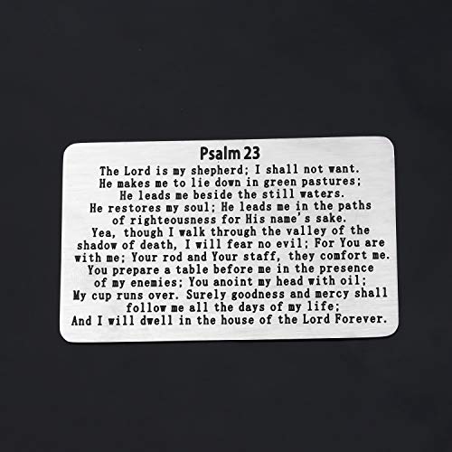 Gzrlyf Psalm 23 Wallet Card the Lord is My Shepherd Religious Gifts for Christian Inspirational Gifts (Wallet Card)2