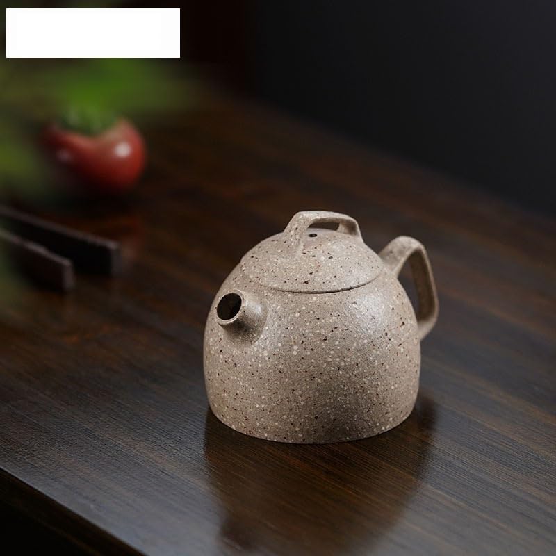 Teiere Teiere in Argilla Viola da 130 ml Pentola Fatta a Mano Minerale Grezzo Sabbia Grossa Giada Bianca Segmento Fango Bollitore Set da tè Cinese Zisha Teiera