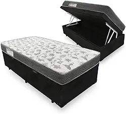 Cama Box Com Baú Solteiro + Colchão De Espuma D33 - Ortobom - Iso 100 88cm