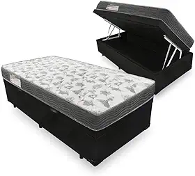 Cama Box Com Baú Solteiro + Colchão De Espuma D33 - Ortobom - Iso 100 88cm