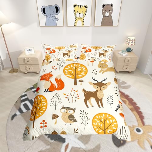 Ensemble de Literie pour Animaux cerf Housse de Couette 220x240cm imprimé Renard Literie pour...