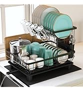 ❤️ラスト１点❤️大容量収納　省スペース　2段式食器ラック　お皿　お椀 Amazon｜MAJALiS 食器 水切りラック 2段 食器乾燥ラック シンク上