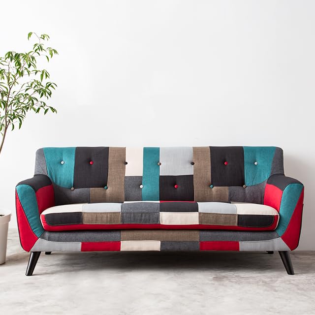 Amazon｜モダンデコ ソファ ソファー 【保証1年間】 3人掛け パッチ