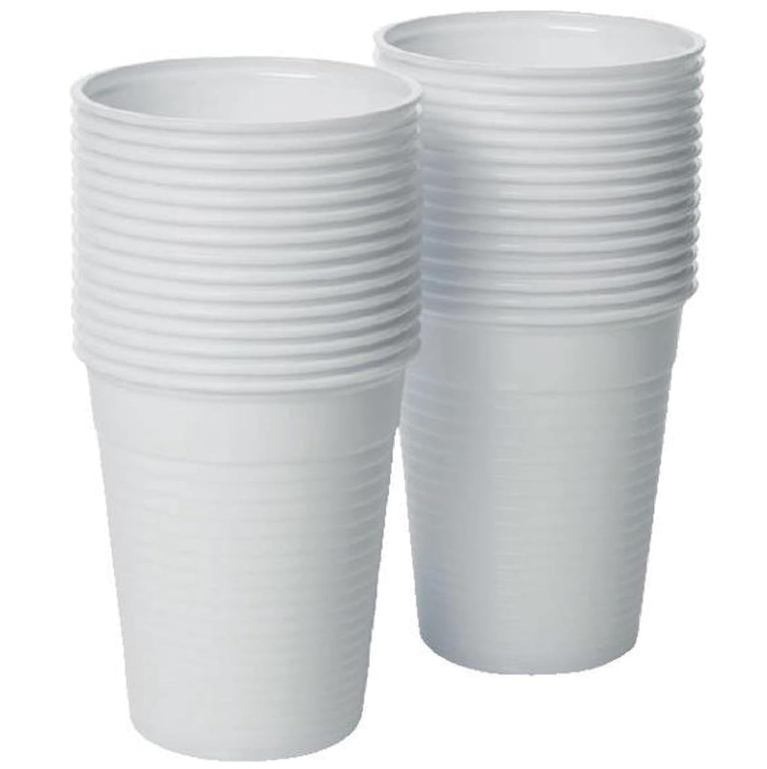 2 UR DOOR Disposable White Plastic Cups 500-Pack – 7oz (180ml) for Travel, Weddings, Parties, Picnics, Wine, Juice, Desserts, Vending, and Cold Drinks
