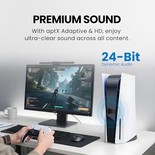 Image of Avantree C81-Gaming (2025 New) - USB C Bluetooth 5.3 Adapter for PS5 & Gaming Consoles with Low Latency & aptX-Adaptive, Wireless Audio Dongle Transmitter for Headphones & Earbuds