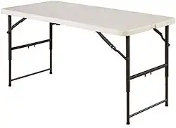 Mesa Dobrável Polietileno com ajuste na altura até 85 cms 1.22x0.60 cms - importada