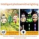 YZYOE 6 Pack LED Outdoor Solar Boden eingefügte Weihnachtsdekorative Lichter, wasserdichte Solar Innenhof Weihnachtsbaum Schneemann Weihnachtsmann Licht, mit 8 Farben Lichtmodi.