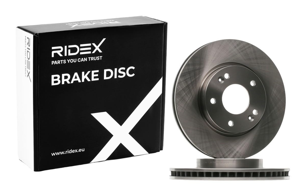 RIDEX 82B0382 2x Disco de freno Delantero sin tornillos Compatible con KIA CEE'D SW ED