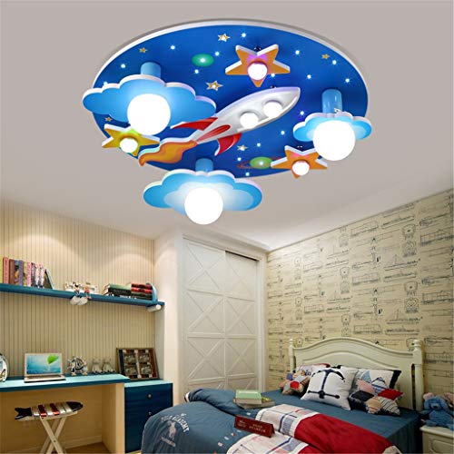 Lámpara para niños con diseño de cohete y control remoto de 61 cm 6