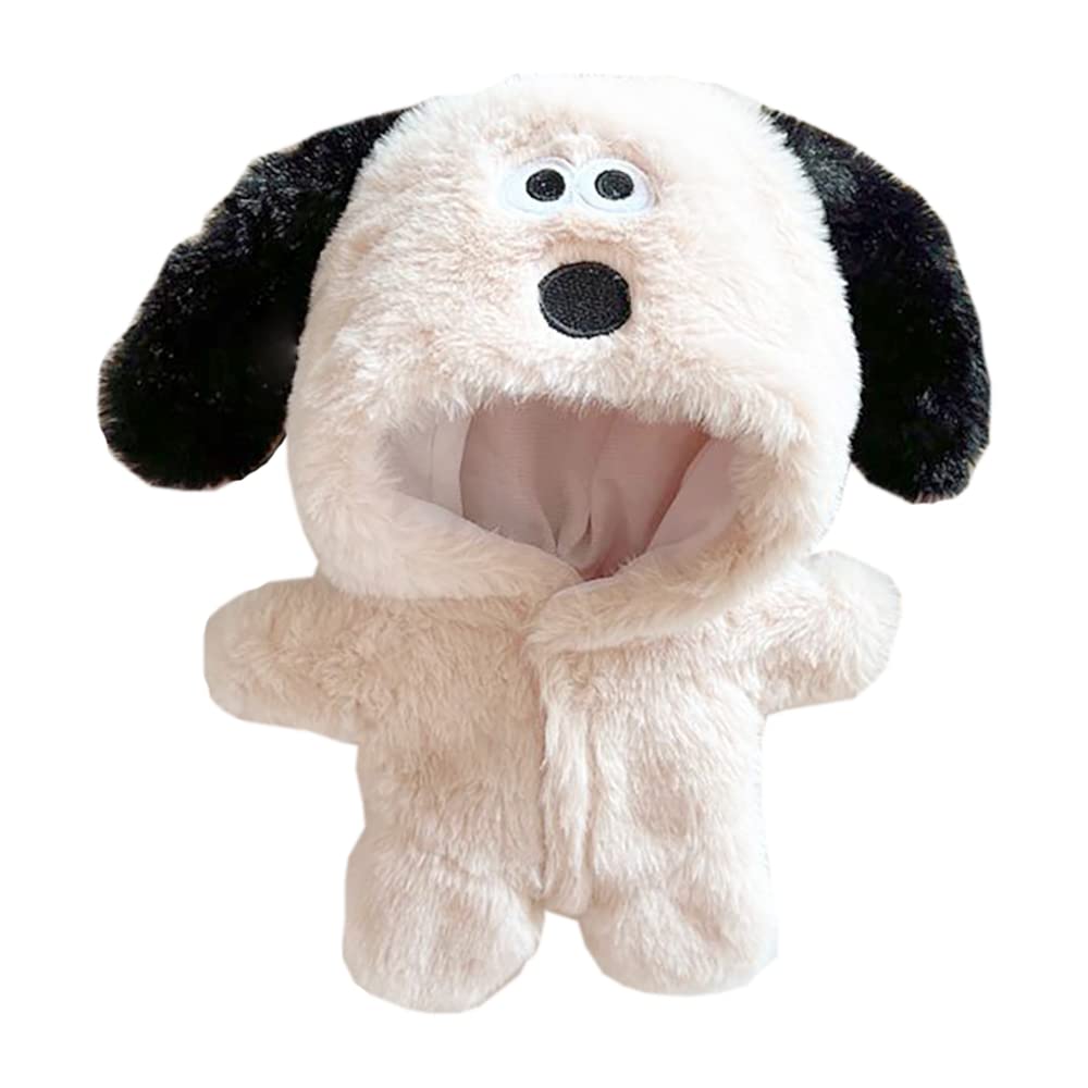 niannyyhouse 10cm~15cm 20cm 40cm Plush Doll Clothes Puppy Onesies Outfit Dolls Accessories Dress Up (Beige 20cm) โ image 1