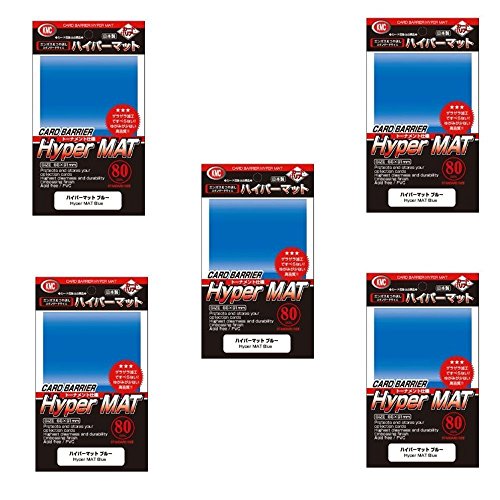 KMC Hyper Matte Sleeves BlueÃƒÂ—5 Sets (5 Packs/total 400 Sheets) (Japan Import) Made in Japan by KMC -  Hyper Matte Sleeves Blue ×5 Sets