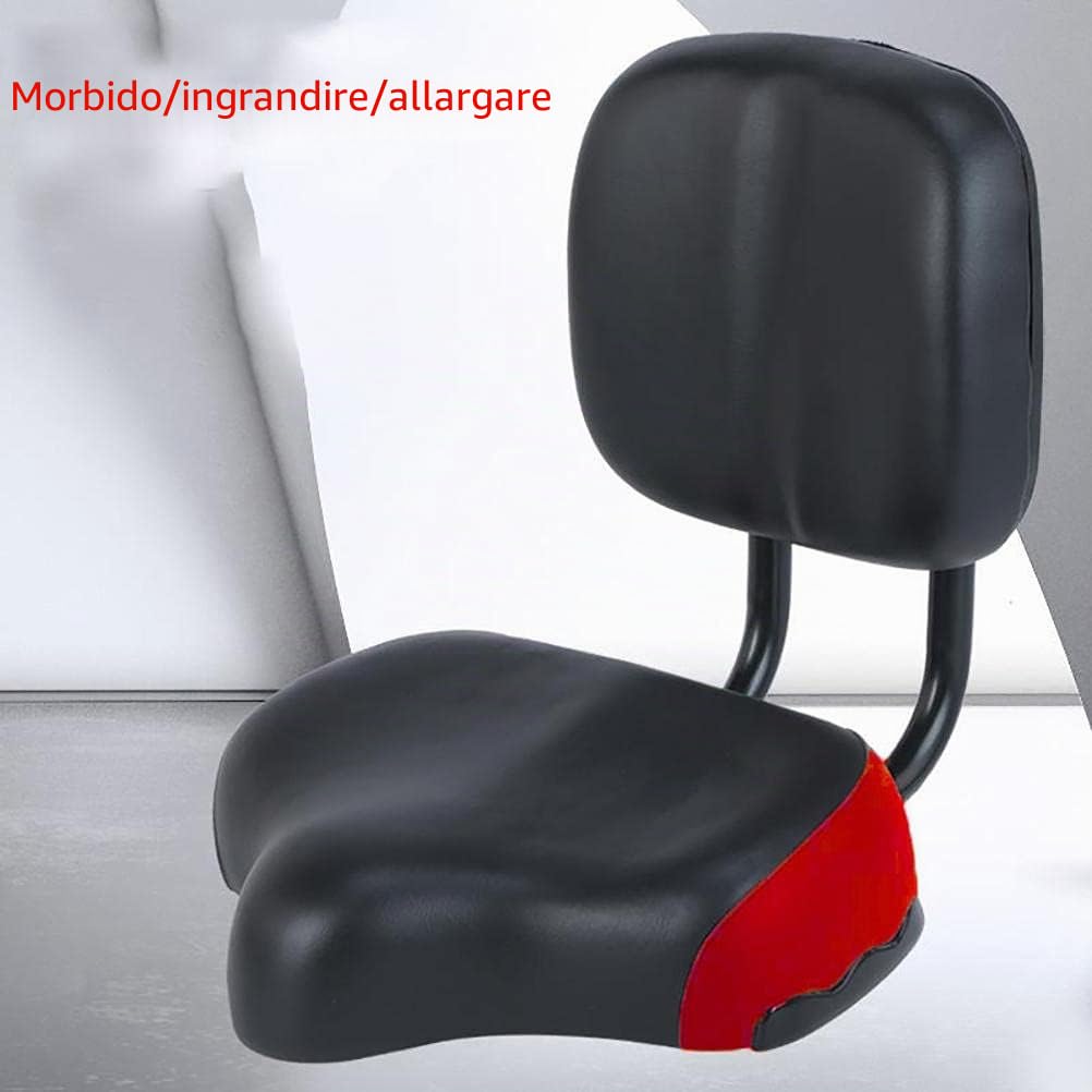 Seggiolino da bicicletta per cyclette, ampio sedile per bicicletta, grande sella per bicicletta, comodo sedile per bicicletta, di ricambio, ampio cuscino imbottito in memory foam