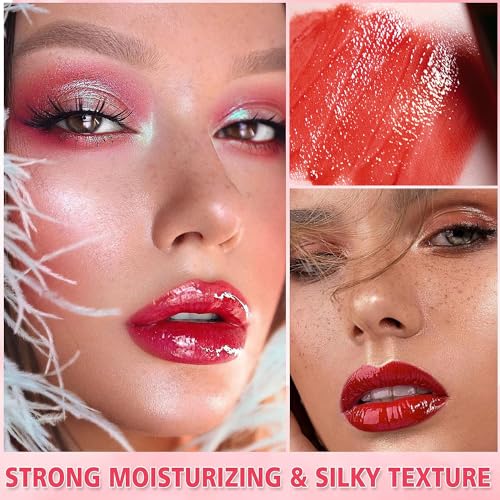 Eakroo 6 Colors Cherry Lip Tint Stain Set, Korean Velvet Lip Gloss Lip Stain Tint Mini Liquid Watery Lipstick thumb #3