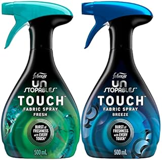 Febreze Unstopables Touch Fabric Spray and Odor Fighter, Fresh & Breeze, 16.9 oz, Pack of 2