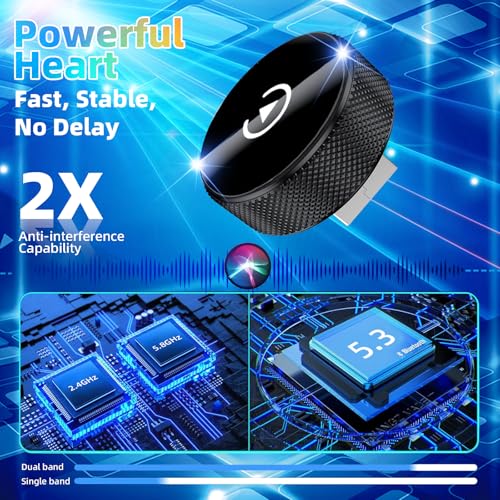 LENVA Wireless CarPlay Adapter, 2025 Upgrade Mini Design for Cars, Plug and Play Easy Use Fast Stable Connection No Delay (Only for iPhone, Not for Android) — view 6