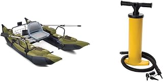 classic accessories colorado inflatable fishing pontoon boat with motor mount Float Tube Foldable Padded Seat and Adjustable Footrest-Green This Inflatable Fishing Float Tube is a portable pontoon solution for anglers who prefer quiet Classic Accessories Colorado Pontoon Boat