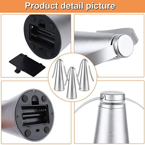 Piaopiaoniu 3Pcs Fly Fan For Outdoor Table Picnic Fly Fan And Food Fan Indoor Outdoor Meal For Party,Silver #TOP3
