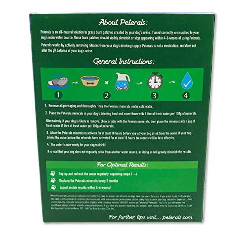 Peterals - Natürliche Mineralsteine zur Vorbeugung von Grasverbrennungen Gelbe Flecken aus Hundeurin (200 g, 1er Pack)