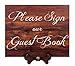 2 City Geese Wedding Signs | Rustic Wood Look Wedding Sign Set with Welcome to Our Wedding, Please Sign Our Guest Book, Cards and Gifts, and Please Take One Cardstock Signs