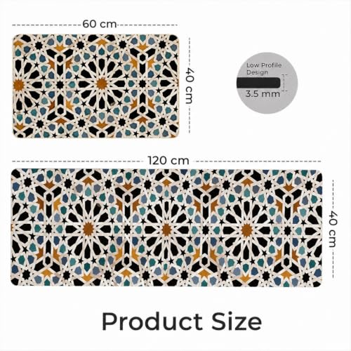 Image of MAXOSHINE Kitchen Mats for Floor Anti Slip Waterproof Feet Comfort Kitchen Runner Floor Mat Standing Desk Mat Floor Mats for Kitchen (120 * 40cm, 60 * 40cm) Set of 2