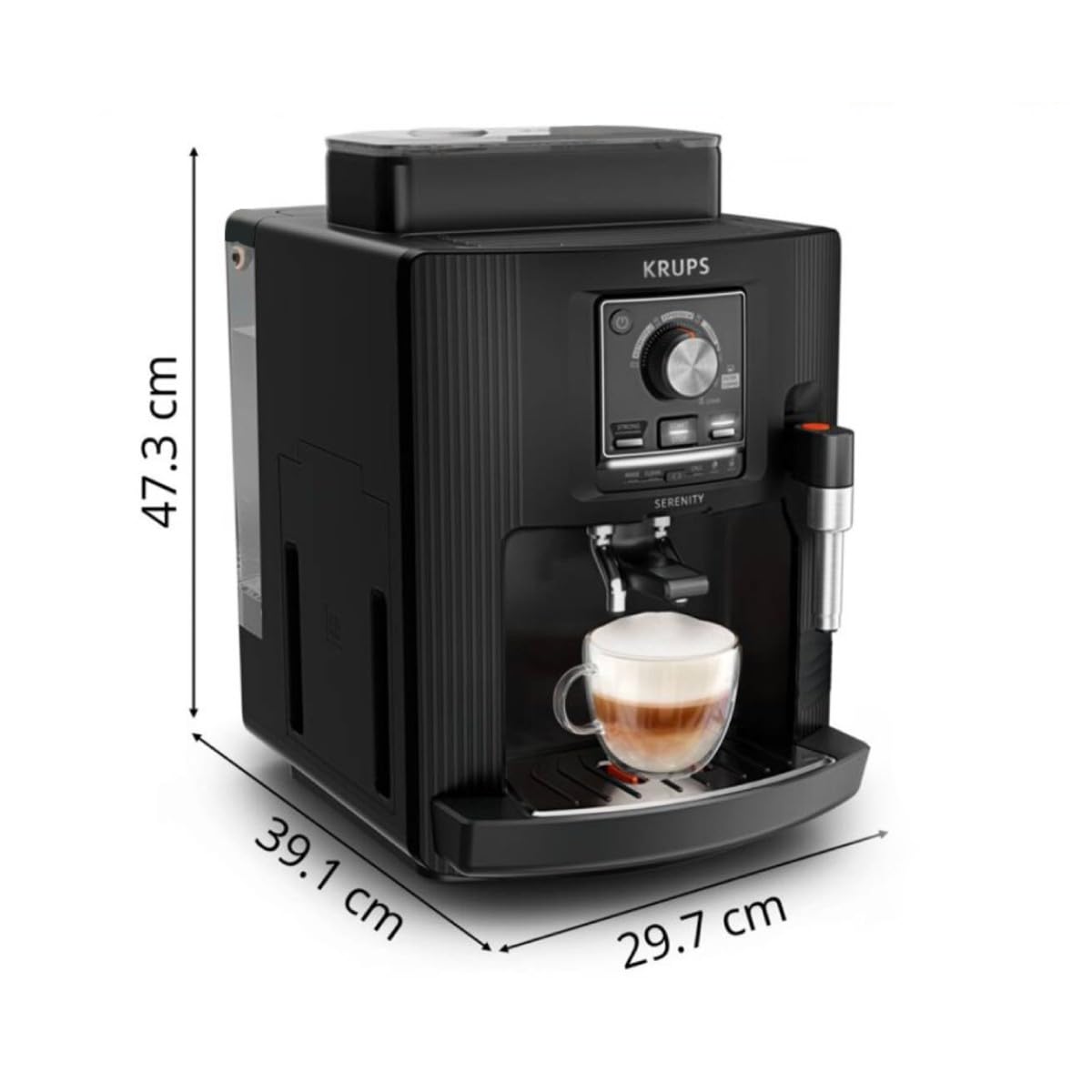 KRUPS Cafetera Serenity 1450W 15 Bar Negra - EA4008E0