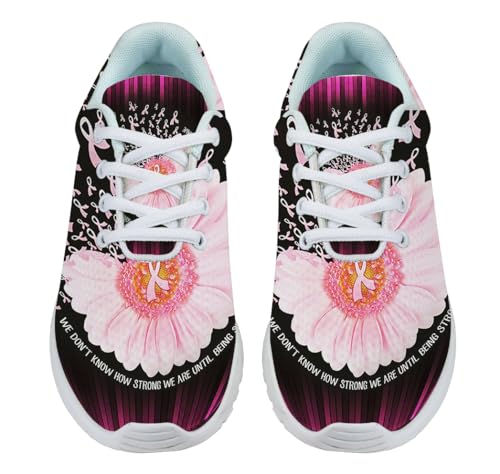 Breast Cancer Awareness Shoes for Women Men Trail Running Casual Fashion Sneakers Slip-on Tennis Shoes