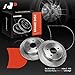 A-Premium 11.42 inch (290.00mm) Rear Solid Disc Brake Rotors Compatible with Ford, Lincoln, Mercury Models - Crown Victoria 1992-1995, Town Car 1991-1995, Grand Marquis 1992-1995, 2-PC Set
