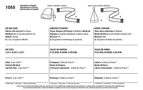 Patron de couture Simplicity 1055 So Easy pour ensemble bonnet écharpe