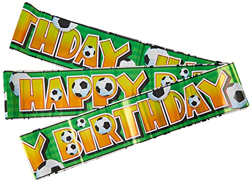 Unique Foil 3D Soccer Banner - 12 ft (1 Count) - Multicolor Foil Party Decor - Ultimate Sports Celebration Accessory