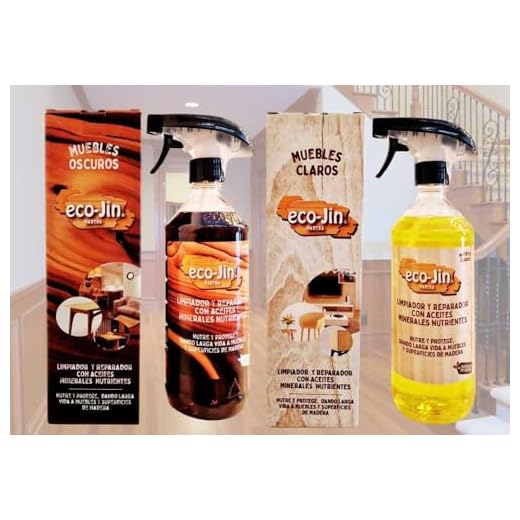 ECO-JIN ÓLEO LIMPIADOR MADERAS MUEBLES REPARADOR RESTAURADOR ABRILLANTADOR - PRODUCTO REVOLUCIONARIO DEL QUE TODO EL MUNDO HABLA - (PACK DUO: CLARAS + OSCURAS)