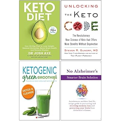 Keto Diet, Unlocking the Keto Code [Hardcover], Ketogenic Green Smoothies, No Alzheimer's Smarter Brain Keto Solution 4 Books Collection Set