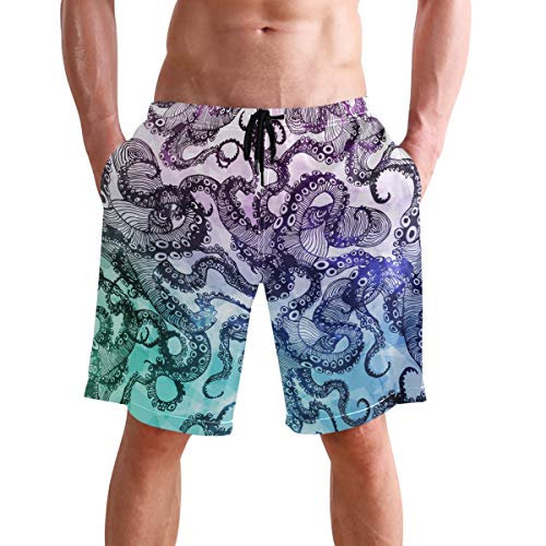 25 Best Octopus Gifts for Octopus Lovers 16 visesunny Modern Men's Beach Shorts Swim Trunks Quick Dry Casual Polyester Swim Shorts