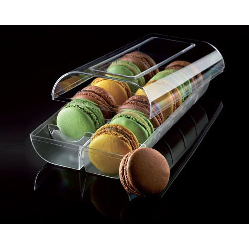 Silikomart Macado Clear Plastic Container for 12 Macaroons 50mm Diameter - Case of 48