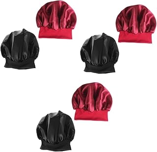 4 pcs elastic sleeping cap Satin Bonnet Sleeping Hat wide side satin headbands for women satin lined turbans for women hair cap for sleeping High elasticity beanie Miss